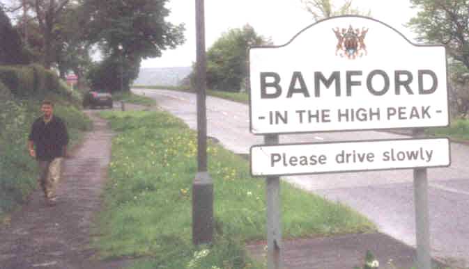 John Bamford at the town of Bamford
